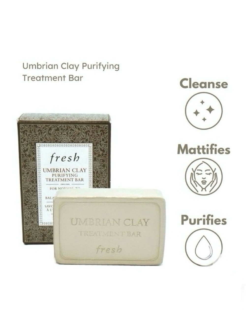 fresh Cream Umbrian Clay Purifying Treatment Bar